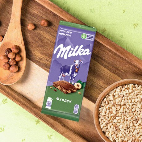 Шоколад Milka Молочный с фундуком 85г - фото №16