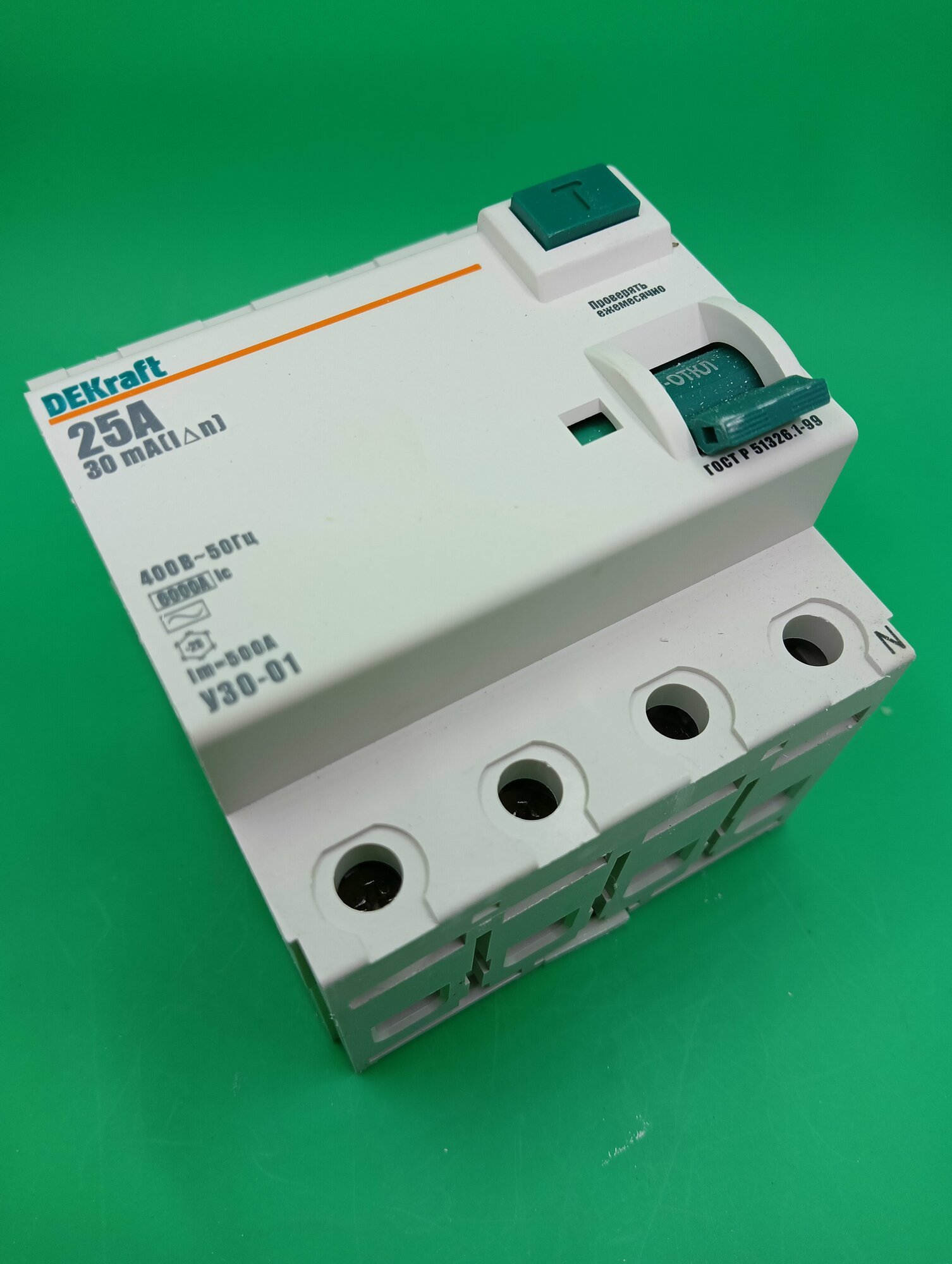 УЗО01-4Р-025А-030 DEKraft 4P 30мА AC 25А