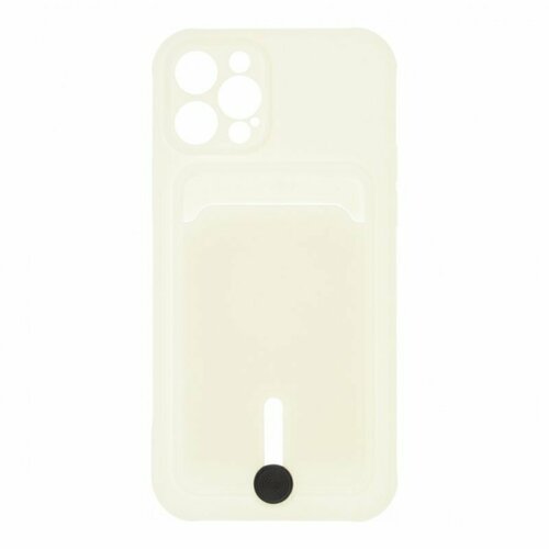 Силиконовый чехол Activ SC304 для Apple iPhone 13 Pro с картхолдером, белый силиконовый чехол противоударный для apple iphone 13 mini с картхолдером мятный