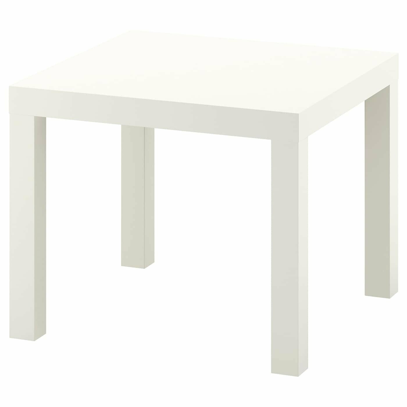 Придиванный столик икеа ЛАКК (IKEA LAKK), 55x55 см, белый