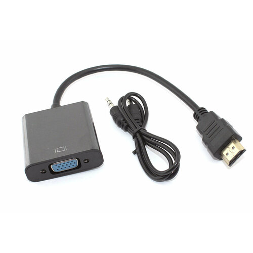 Переходник с кабелем HDMI на VGA плюс аудио