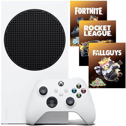 Приставка Xbox Series S 512Gb 3 игры в комплекте Fortnite Rocket League Fallguys 4099000₽