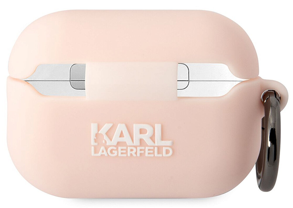 Lagerfeld для Airpods Pro 2 чехол Silicone case with ring NFT 3D Choupette Pink