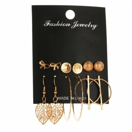 Серьги с подвесками , размер/диаметр 10 мм., золотой