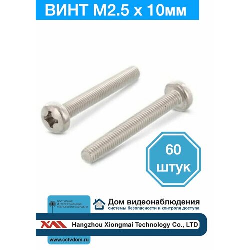 Винт M2,5 x 10 мм, 60 шт.