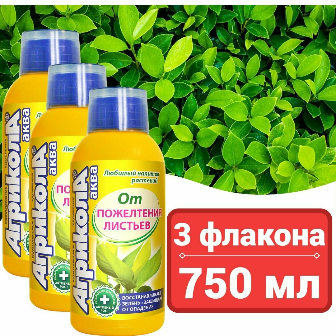 фото Удобрение Агрикола Аква от пожелтения листьев