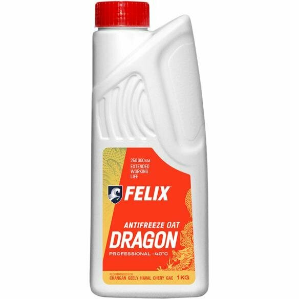 Антифриз FELIX Dragon (-40) красный G12+ 1кг