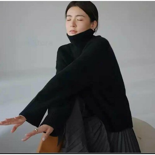 фото Свитер, размер 42/46, черный технобренд