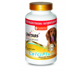 UNITABS CalciPlus c Q10 Юнитабс витаминно-минеральный комплекс для зубов и костей собак (200 т), U2042, 300гр
