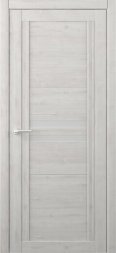 Межкомнатная дверь (дверное полотно) Albero Каролина покрытие Soft Touch / ПО Soft Жемчужный Мателюкс 80х200
