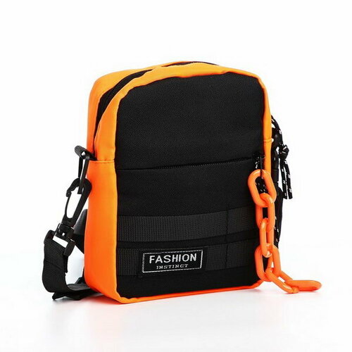 фото Сумка сима-ленд, черный, оранжевый