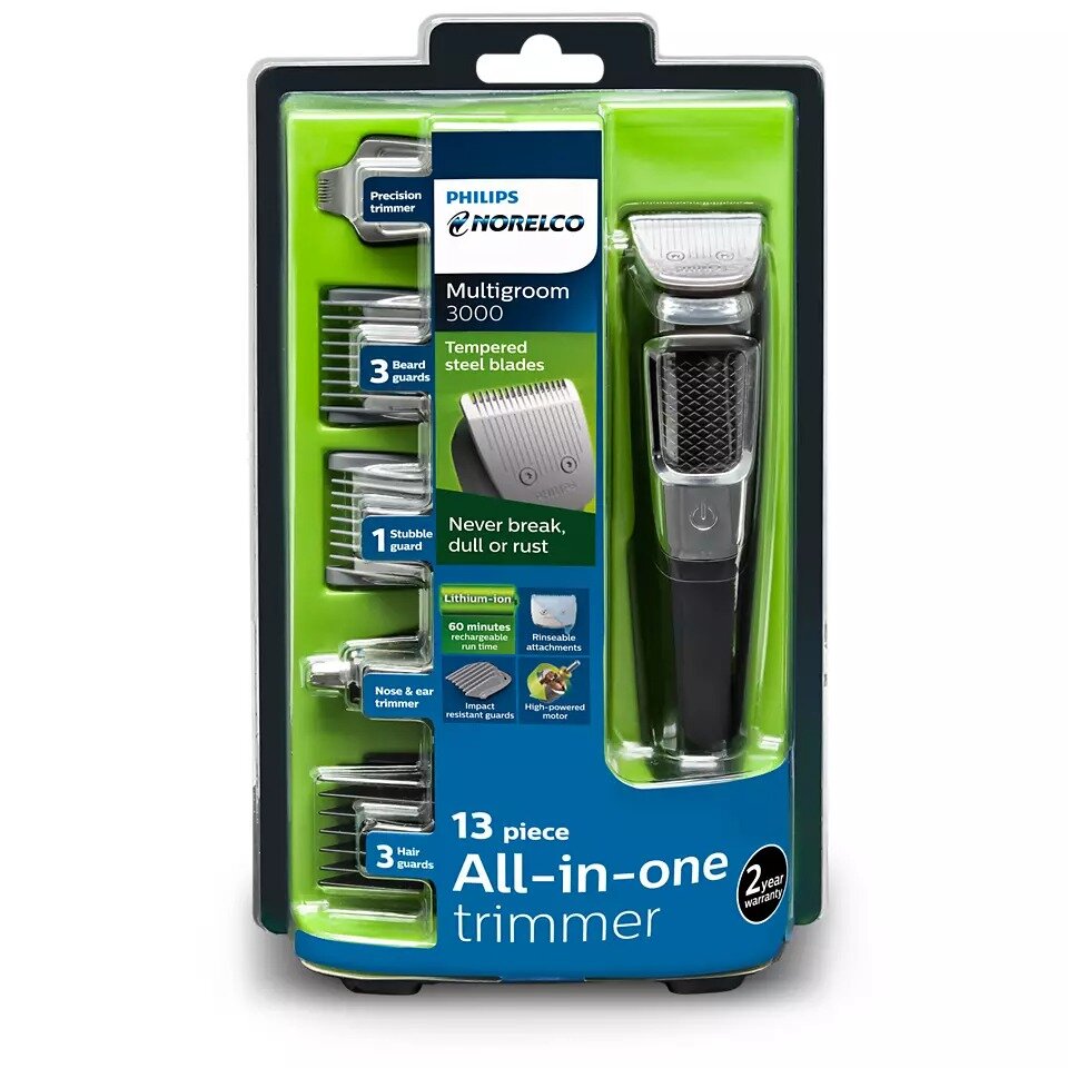 Триммер Philips Norelco Multigroom 3000 MG3750/60 Черный - фотография № 2