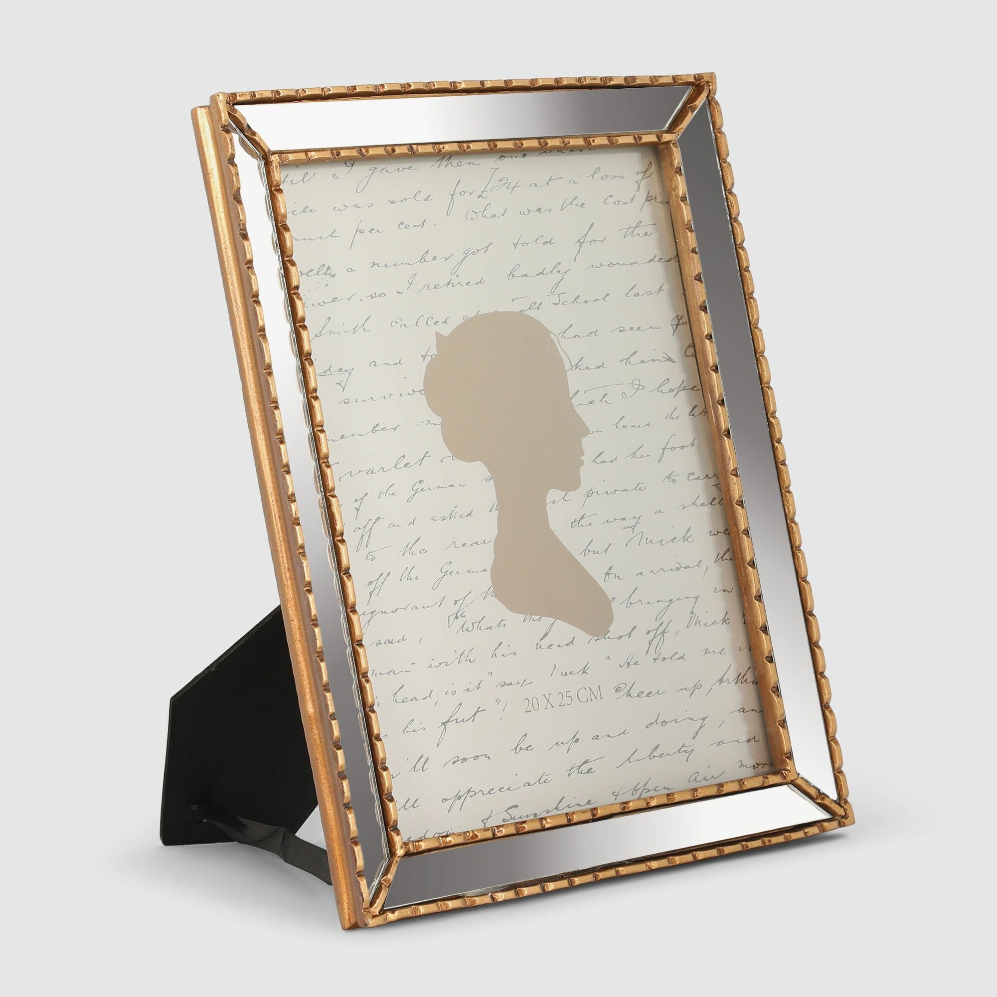 фото Фоторамка Kimberley зеркальная золотистая 24,4х2х29,4 см, рамка для фото