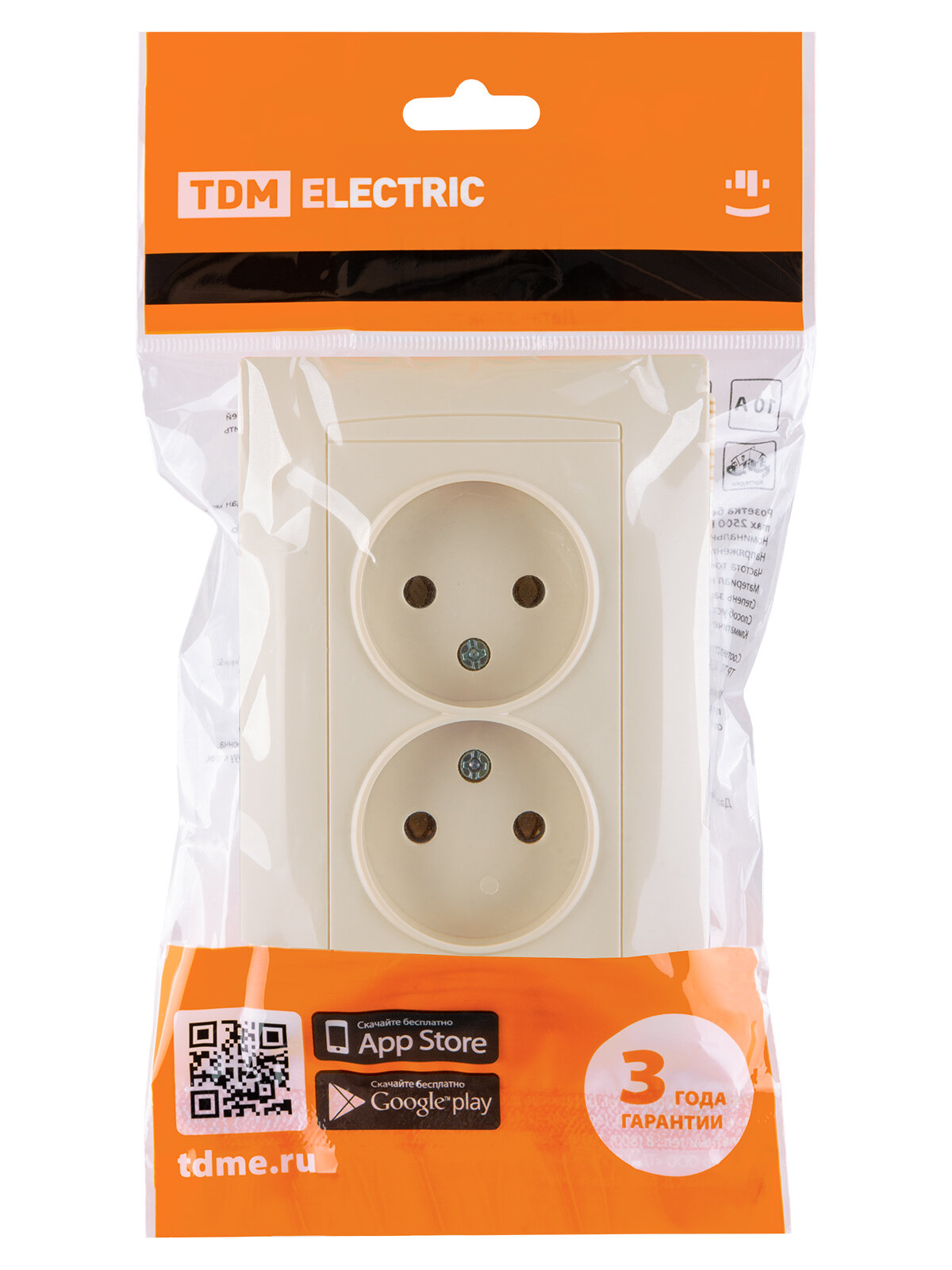 Розетка двойная 2P TDM Electric - фото №6