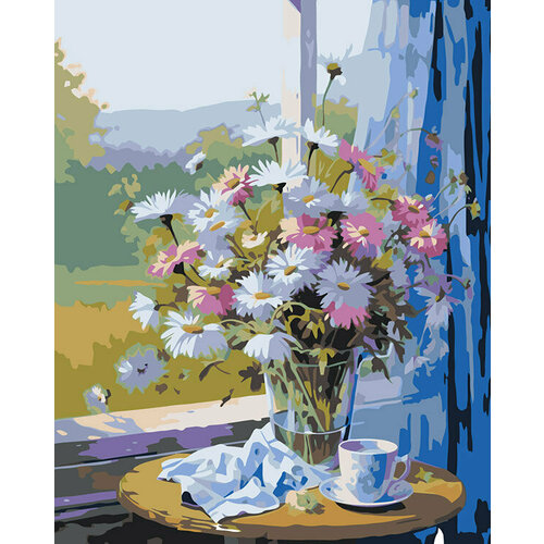 Картина по номерам Цветы Букет полевых цветов 1 40х50 картина по номерам летний букет 40x50 холст на подрамнике живопись рисование раскраска натюрморт букет из цветов полевые цветы
