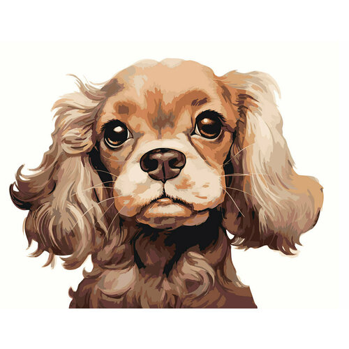 Картина по номерам Собака Спаниель милый щенок 2 40x50 картина по номерам собака спаниель черная 2 40x50