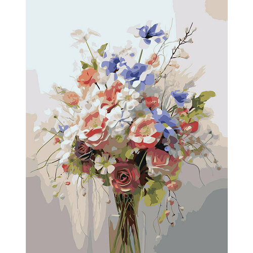 Картина по номерам Цветы Букет полевых цветов 40х50 модульная картина букет из полевых цветов 161x131