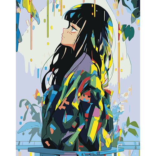 Картина по номерам Аниме яркая грустная девушка картина по номерам t750 яркая девушка 50x70
