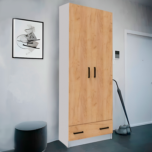 Kevin шкаф 2х-ств белыйдуб крафт золотой 14277₽