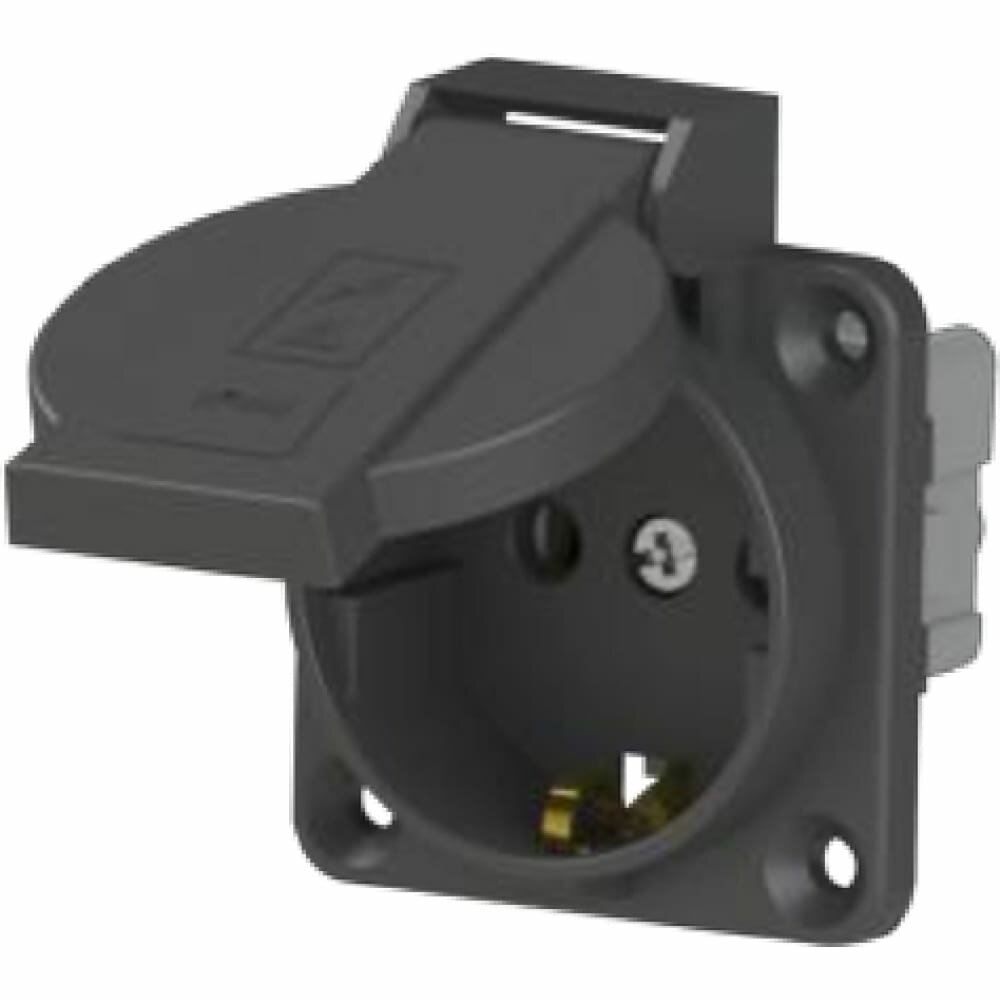 Щитовая внешняя розетка NE-AD 1х16 A с крышкой IP 44 2001-S