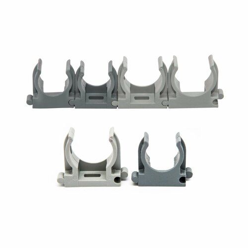 Клипсы для крепления гофрированной трубы 20мм, черные, 50 штук