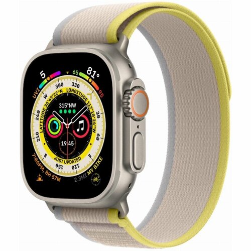 Умные часы Apple Watch Ultra Titanium Case, желтый/бежевый, M/L, Trail Loop