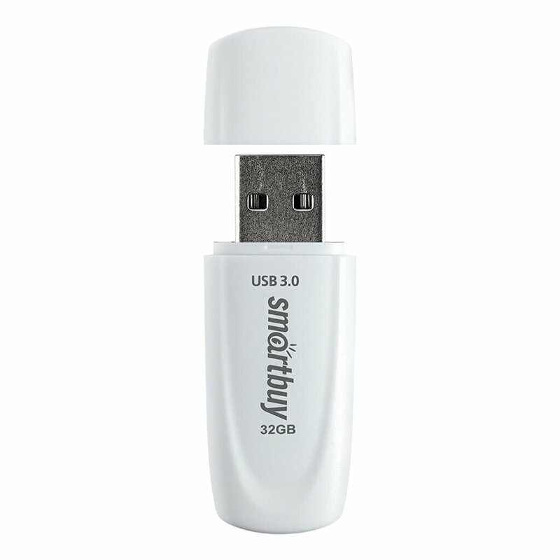 USB Flash Drive 32Gb - SmartBuy Scout USB 3.1 White SB032GB3SCW