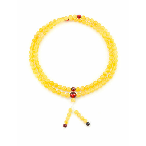 фото Браслет-нить, янтарь, 10 шт., размер 74 см, размер one size, диаметр 7 см, бежевый amberhandmade