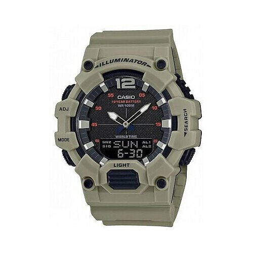 фото Наручные часы casio sports, бежевый, черный