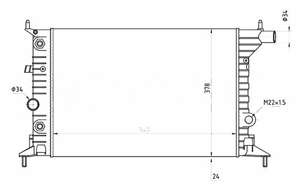 Радиатор охлаждения Opel Vectra B 95-