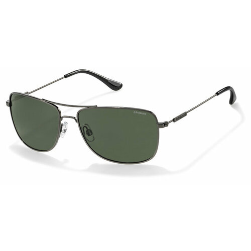 Солнцезащитные очки Polaroid, черный, зеленый солнцезащитные очки david beckham авиаторы оправа металл с защитой от уф для мужчин синий
