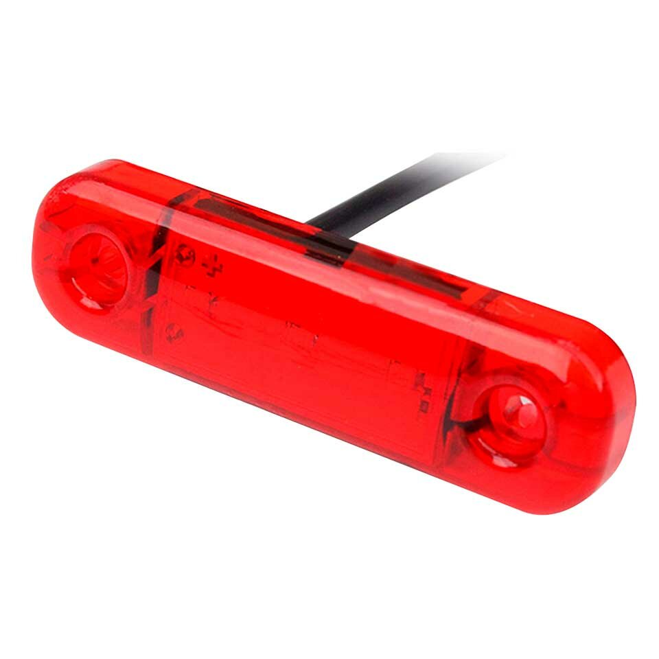 Фонарь габаритов LED красный с прокладкой 12/24В 160-02-3