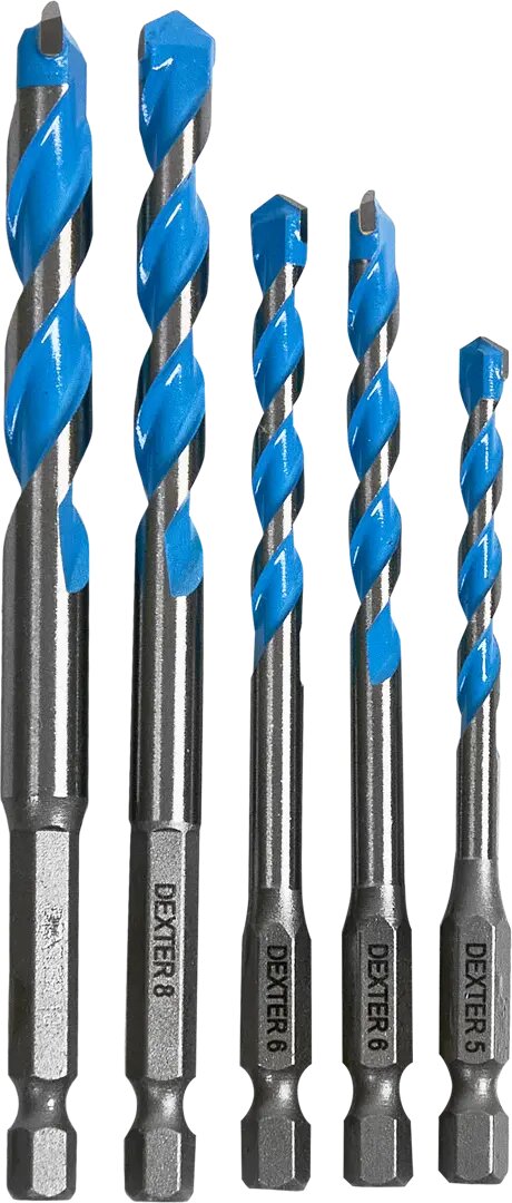 фото Набор сверл универсальных Dexter SM486 3-8 мм, 5 шт.