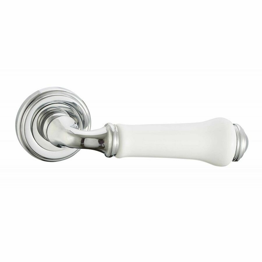 фото Ручка дверная Vantage V31CP/HR хром/белая керамика