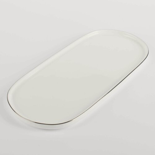 Изображение товара Блюдо, Kuchenland, 25х11 см, фарфор F, овальное, белое, Ideal silver
