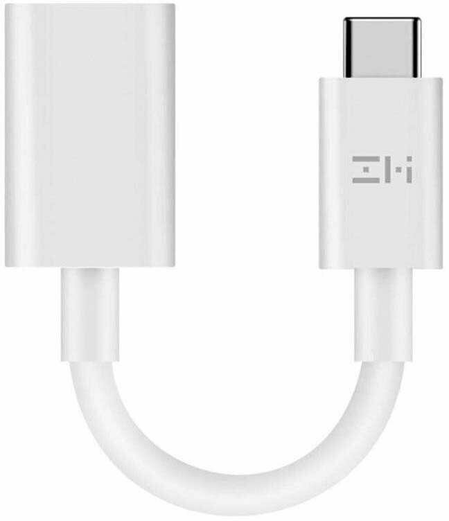 Переходник ZMI AL71A, USB Type-C (m) - Jack 3.5 (f), 0.3м, белый [al71a white]