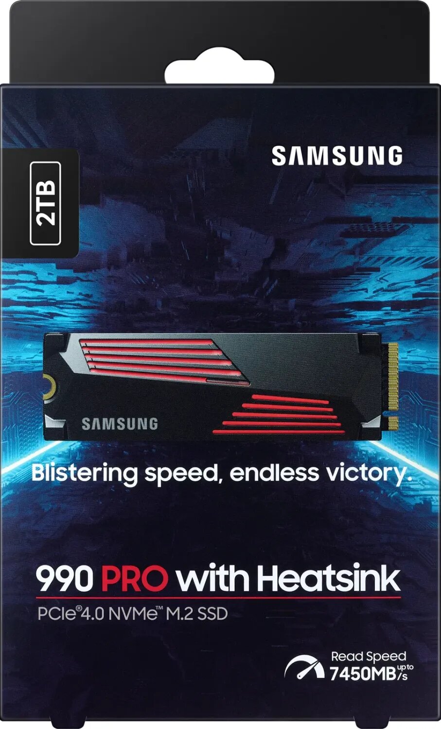 Твердотельный накопитель Samsung 990 PRO With Heatsink 2 ТБ M.2 (MZ-V9P2T0CW)