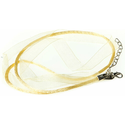 Шнур комбинированный ZLATKA с лентой с замком бежевый 45см 5шт 263₽