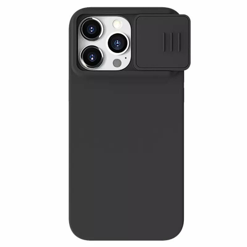 Накладка Nillkin Cam Shield Silky Silicone Case для iPhone 15 Pro Black (черная)