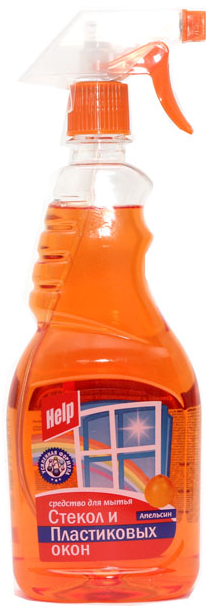 Спрей Help Апельсин для мытья стекол (триггер), 750 мл - фотография № 9