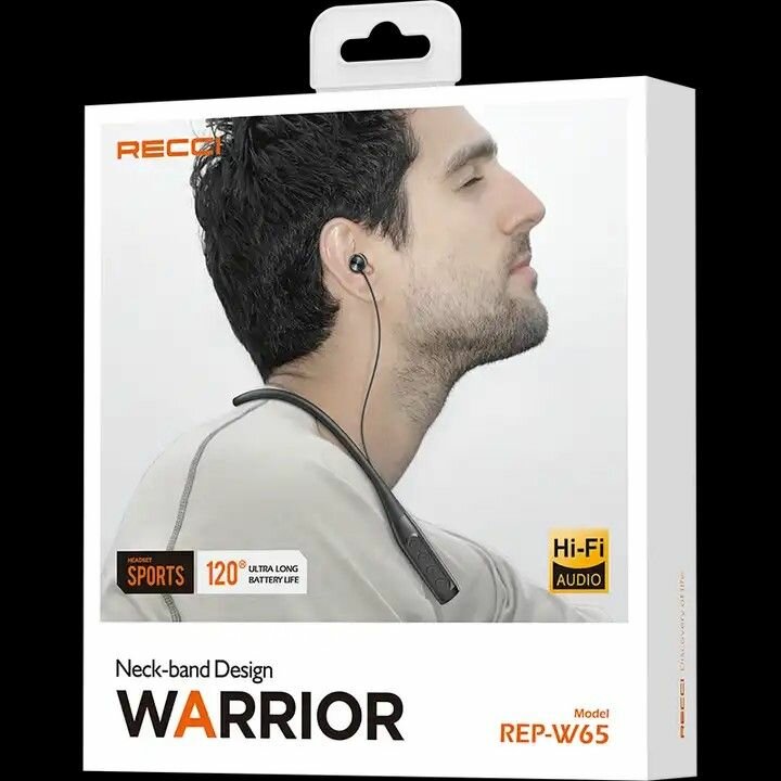 Беспроводные наушнки с шейным ободом Recci Neck-band Design Warrior REP-W65 - Black
