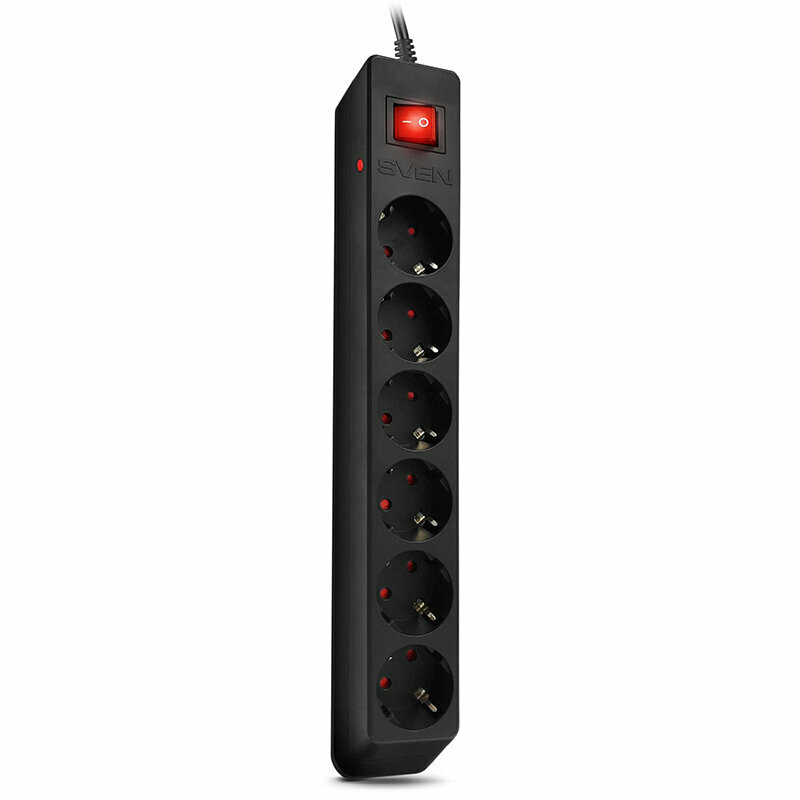 Сетевой фильтр Sven Optima 6 Sockets 5m Black SV-021030