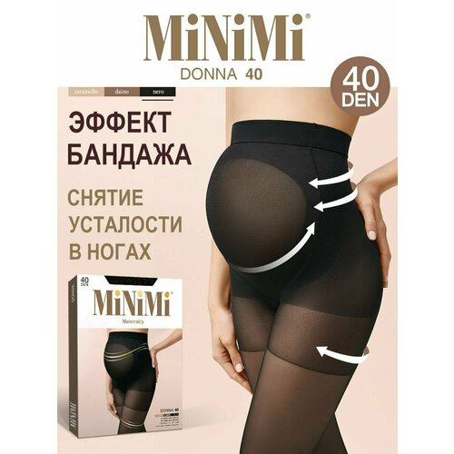 MiNiMi, размер 2, черный колготки minimi 40 den с ластовицей заниженная талия размер 4 коричневый