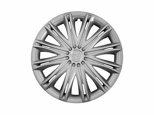 фото Колпаки декоративные (на пруж.) R-14 "Скай" серебристый (к-т 2 шт) (LW1419)