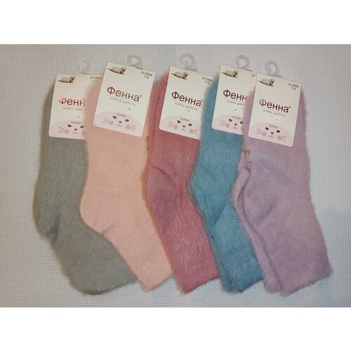 фото Носки 5 пар, размер 7-9 лет, мультиколор вашехобби