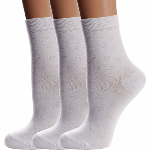 фото Носки conte 3 пары, размер 14, белый
