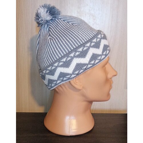 фото Шапка , размер 50/60, белый, голубой нет бренда