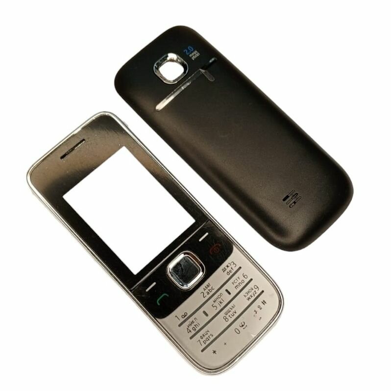 Корпус для Nokia 2730 передняя панель + задняя крышка с клавиатурой (Цвет: черный)