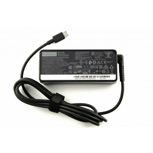 Блок питания для ноутбука Lenovo 20V 3.25A (65W) разъем Type-C genuine adxl65ycc3a 65w 20v 3 25a type c ac adapter for lenovo yoga 910 720 13ik 910 13ikb t480s t580 e580 t470s l380 e590