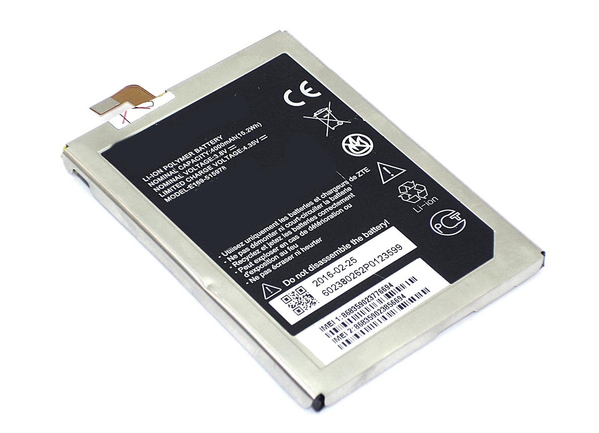 Аккумуляторная батарея E169-515978 для ZTE Blade A452 X3 3.8V 4000mAh